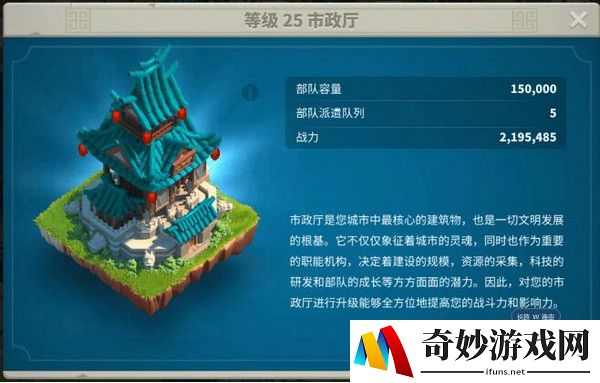 万国觉醒市政厅升级前置条件 市政厅升级要求