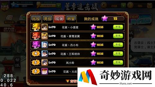 萌三国成就排行